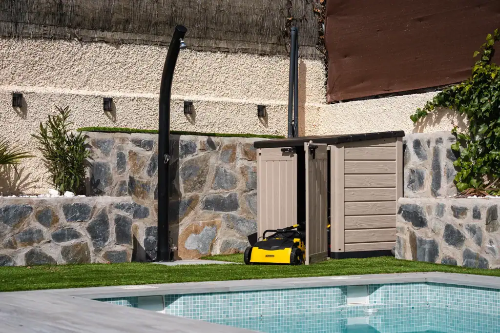 máquina limpia césped